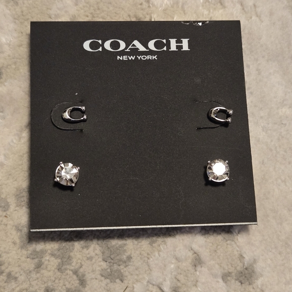 Coach Signature C Stud Earrings Set - Picture 2 of 5